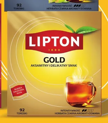 Herbata czarna ekspresowa Lipton Gold promocja w Makro