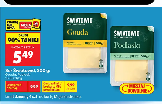 Ser Światowid podlaski promocja w Biedronka