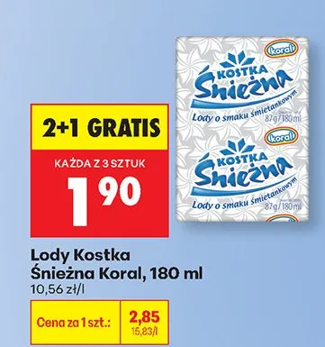Lody Kostka Śnieżna  promocja w Biedronka