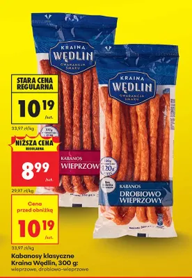 Kabanos klasyczne wieprzowe promocja w Biedronka