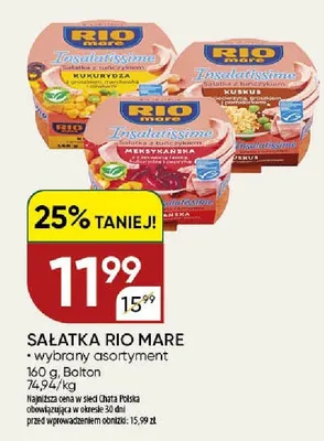 Sałatka Rio Mare Insalatissimo kukurydza promocja w Chata Polska