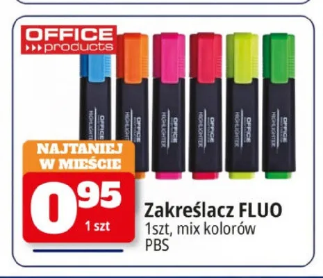 Zakreślacz FLUO Office Products promocja w Leclerc
