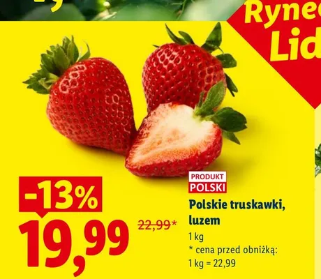 Truskawki polskie Ryneczek Lidla promocja w Lidl
