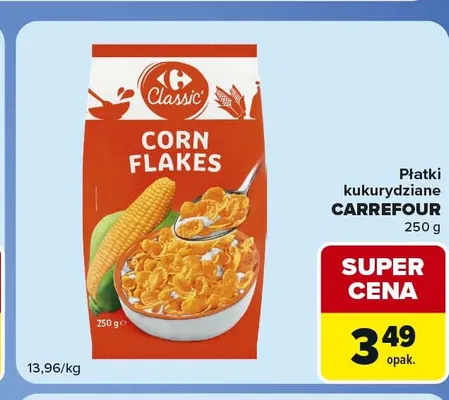 Płatki kukurydziane Carrefour promocja w Carrefour Express