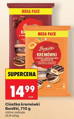 Ciastka kremówki Bonitki promocja w Biedronka