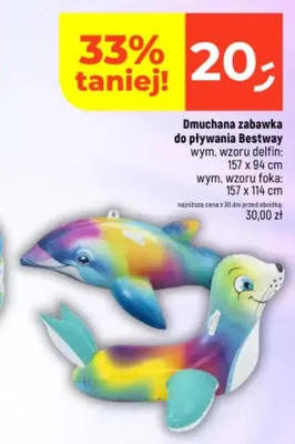 Dmuchana zabawka do pływania Bestway delfin promocja w Dealz