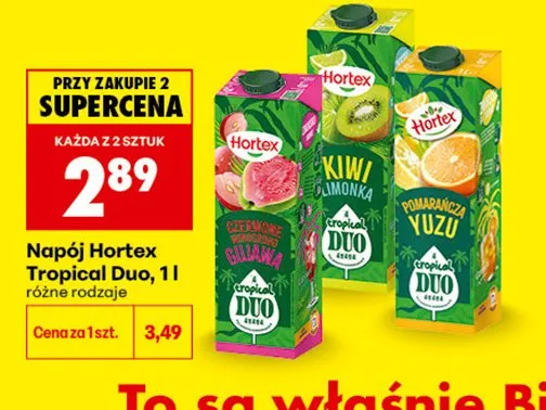Napój Hortex Tropical Duo Pomarańcza Yuzu promocja w Biedronka