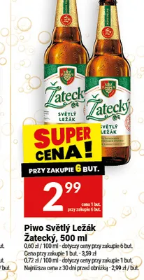 Piwo Světlý Ležák Žatecký promocja w Twój Market