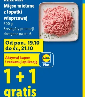 Mięso mielone z łopatki wieprzowej Rzeźnik promocja w Lidl