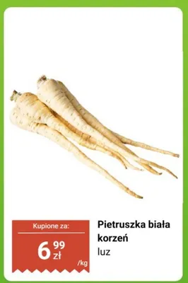 Pietruszka biała korzeń luz promocja w Biedronka