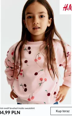 Bluza Print-motif brushed-inside sweatshirt H & M promocja w H&M