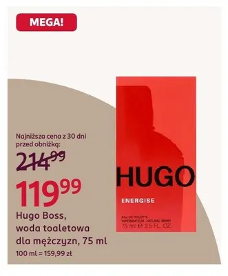 Woda toaletowa dla mężczyzn Hugo Boss promocja w Rossmann
