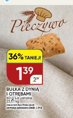 Bułka z dynią i otrębami La Lorraine promocja w Chata Polska