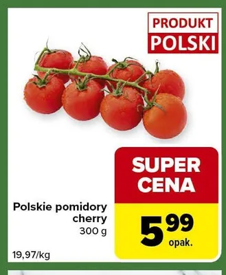 Polskie pomidory cherry promocja w Carrefour Express