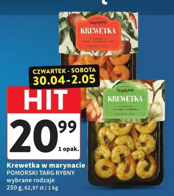 Krewetka w marynacie Pomorski Targ Rybny wybrane rodzaje promocja w Intermarche