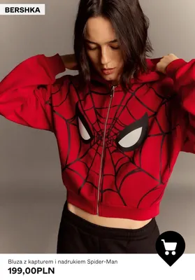 Bluza z kapturem i nadrukiem Spider-Man Bershka promocja w Bershka