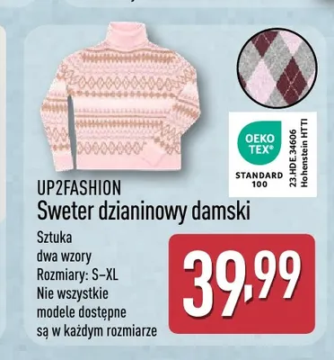 Sweter dzianinowy damski UP2FASHION promocja w Aldi