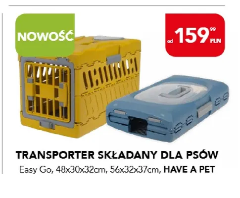 Transporter składany dla psów Easy Go 56x32x37 cm Have a Pet promocja w Aquael zoo