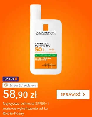 Fluid do twarzy La Roche-Posay Anthelios UVMune 400 Oil Control Fluide SPF 50+ promocja w Allegro