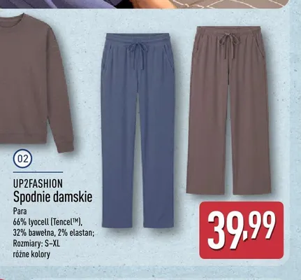 Spodnie damskie UP2FASHION promocja w Aldi
