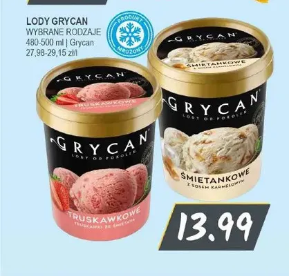 Lody śmietankowe Grycan promocja w Słoneczko