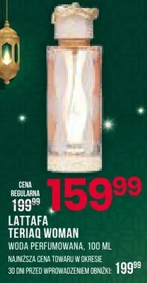 Woda perfumowana Lattafa Teriaq Woman promocja w Drogerie Natura
