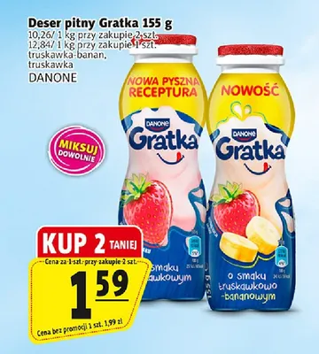 Deser pitny Gratka truskawka promocja w Prim Market