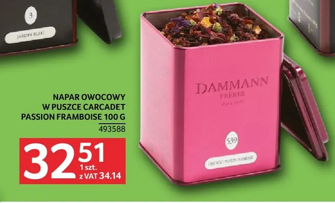 Napar owocowy w puszce Carcadet Passion Framboise Dammann Frères promocja w Selgros