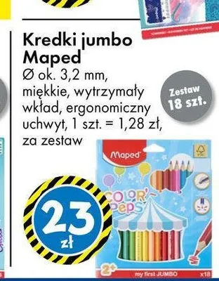 Kredki jumbo Maped promocja w Tedi