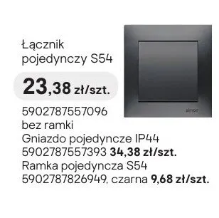 Gniazdo pojedyncze IP44 bez ramki promocja w Castorama