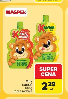 Mus Kubuś truskawkowy promocja w Carrefour