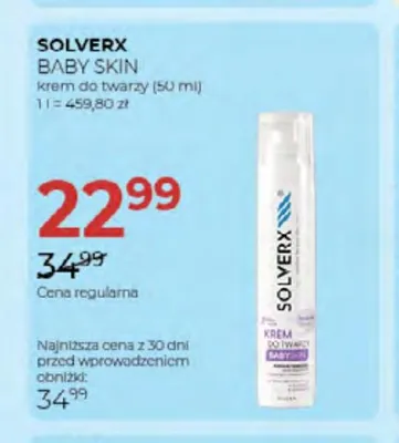 Krem do twarzy Solverx Baby Skin promocja w Drogerie Jawa