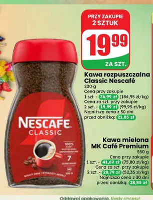 Kawa rozpuszczalna Classic Nescafé promocja w Dino