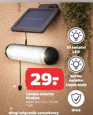 Lampa solarna kinkiet promocja w Netto