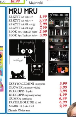Zszywacz mini z zszywkami Mru Mru promocja w Leclerc