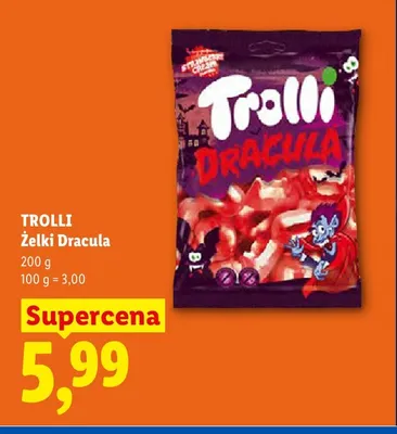 Żelki Trolli Dracula promocja w Lidl
