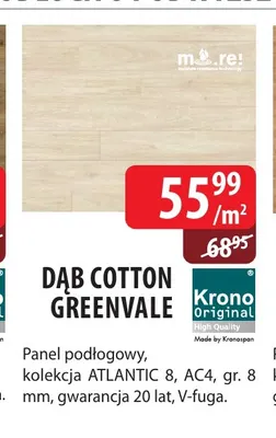 Panel podłogowy Dąb Cotton Greenvale Krono Original promocja w Dobre Dla Domu