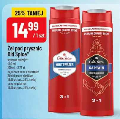Żel pod prysznic Old Spice Captain 3in1 promocja w POLOmarket