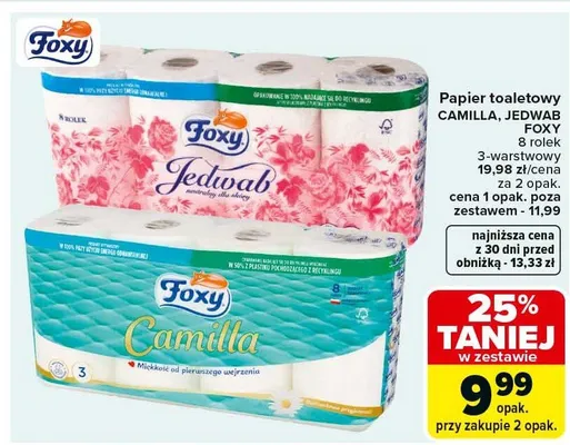 Papier toaletowy Jedwab promocja w Carrefour Market