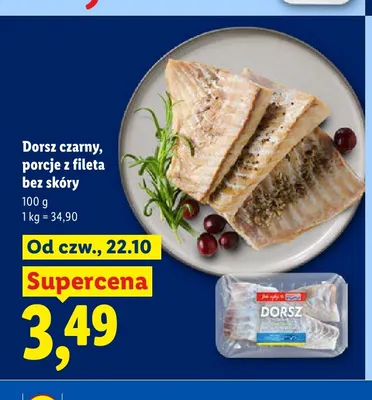 Dorsz czarny porcje z fileta bez skóry promocja w Lidl