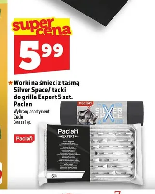 Worki na śmieci z taśmą Paclan Silver Space promocja w TOPAZ