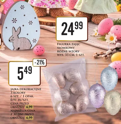 Figurka zając słomkowy różne wzory promocja w Dino