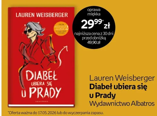 Książka Diabeł ubiera się u Prady Lauren Weisberger oprawa miękka promocja w Empik
