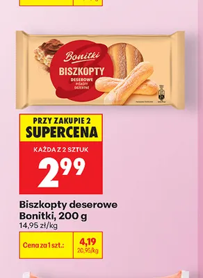Biszkopty deserowe Bonitki promocja w Biedronka