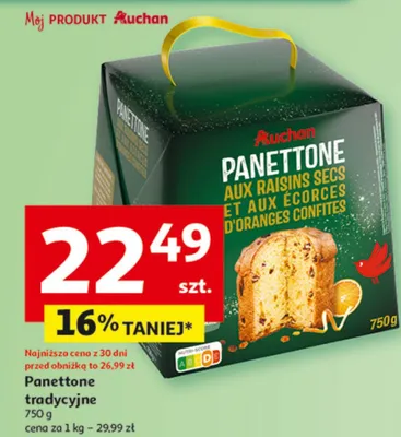 Panettone tradycyjne promocja w Auchan