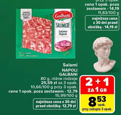 Salami Napoli Galbani promocja w Carrefour