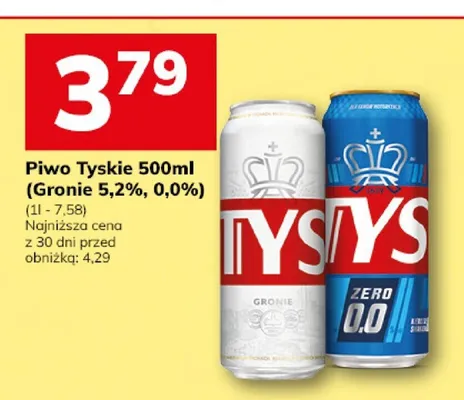 Piwo bezalkoholowe Tyskie Zero promocja w Hitpol