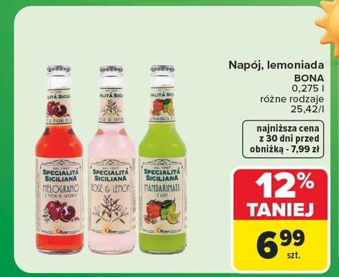 Lemoniada Bona Rose & Lemon promocja w Carrefour
