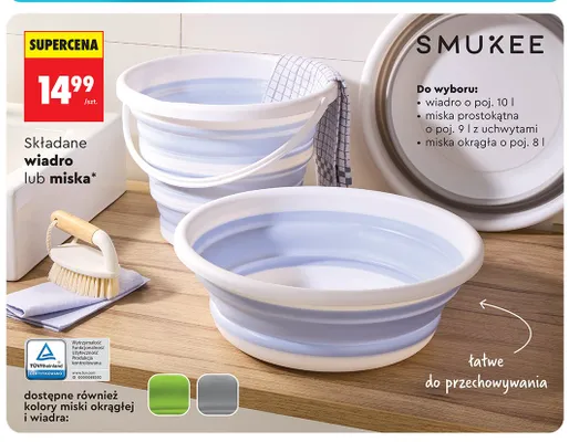 Składane wiadro lub miska promocja w Biedronka