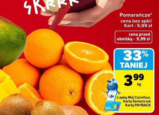 Pomarańcze promocja w Carrefour